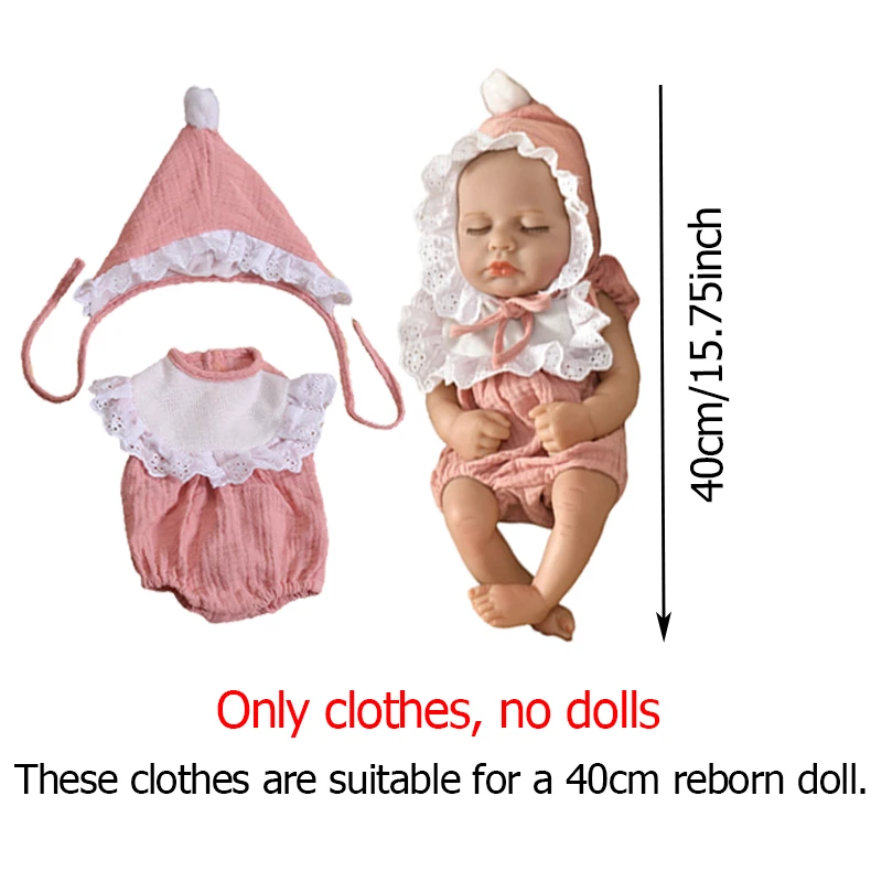 Urocze ubranka dla lalek dla 40cm Reborn ubranka dla dzieci 15 cali body dla lalek wykwintne piękne ubranka dla lalek akcesoria Kid urodziny Gif — zdjęcie 7