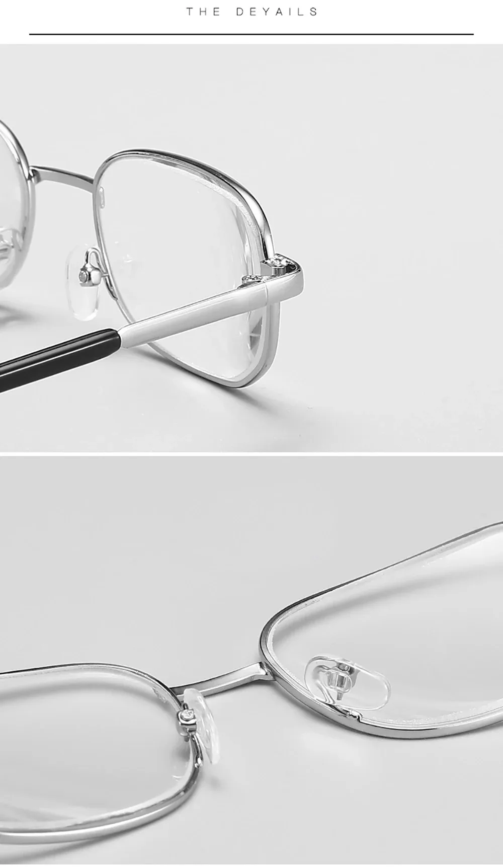 Natürliche Original Stein Kristall Lesebrille Männer Frauen Platz Vollformat Presbyopie Brille Anti-Scratch Dioptrien Brillen + 1,5 – Detail 5