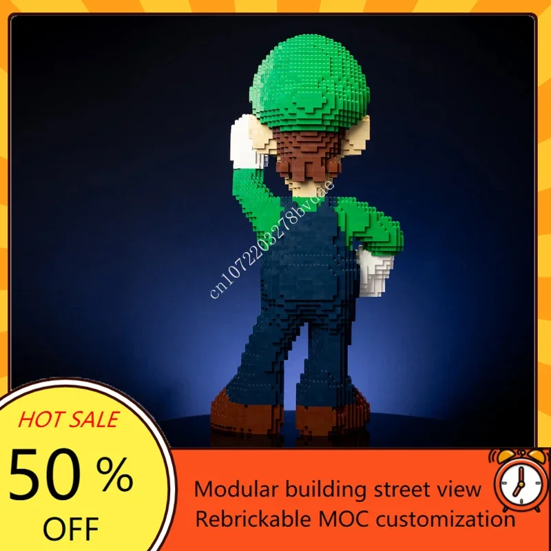 4891 pièces MOC série de Sculpture grandeur nature chasseur fantôme italien Mega Figure éducation assemblage Puzzle bricolage assemblage créatif jouet