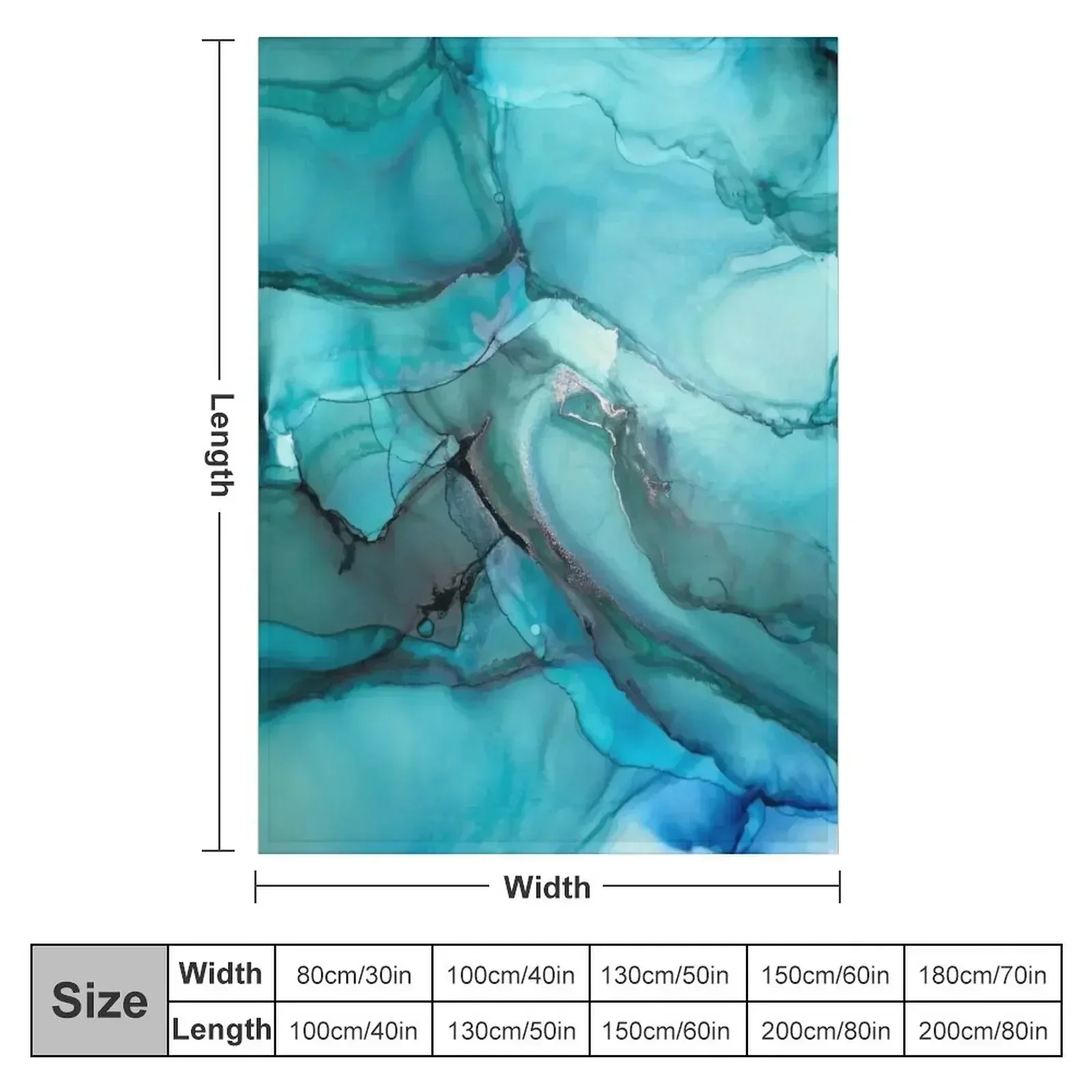 Layers of Turquoise Throw Blanket Designers Travel Camping Blankets For Bed Vintage Shaggy Blankets