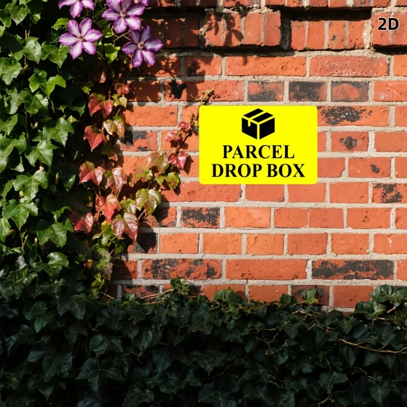 CIFbuy Vintage Parcel Delivery Box Sign Aluminum Wall Art Waterproof Wear Resistant Home Office Porch Entrance Gift Decor