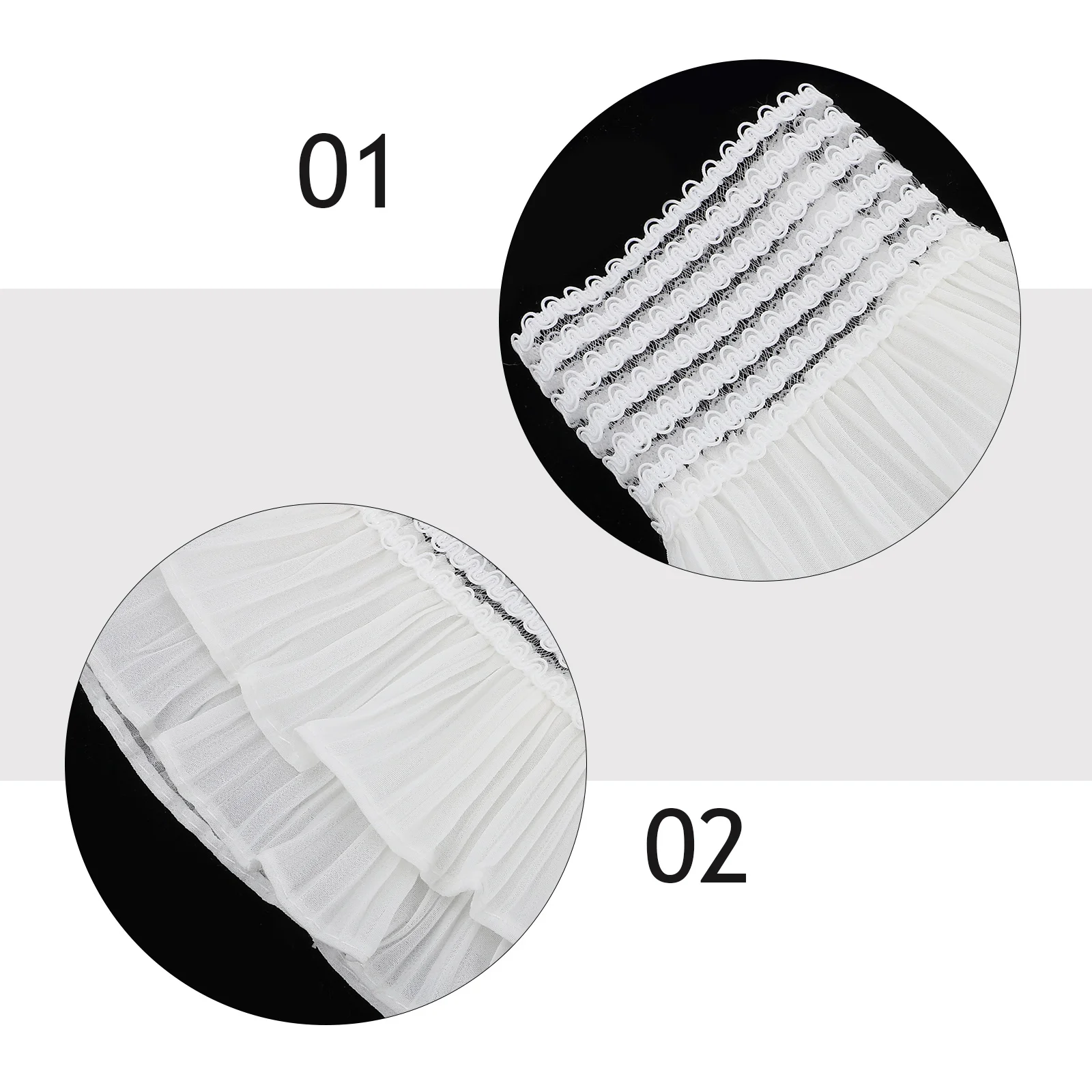 

Exquisite Lace Trim False Layered White Wrist Chiffon Detachable Wedding Dress Sleeve For Fancy Party Victorian Costume Gothic