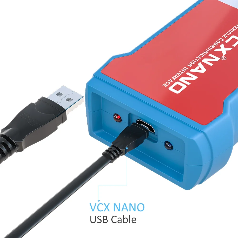 Автомобильные аксессуары VXDIAG, оригинальный удлинительный кабель OBD2, USB-кабель-адаптер для VCX Nano, разъем провода типа C