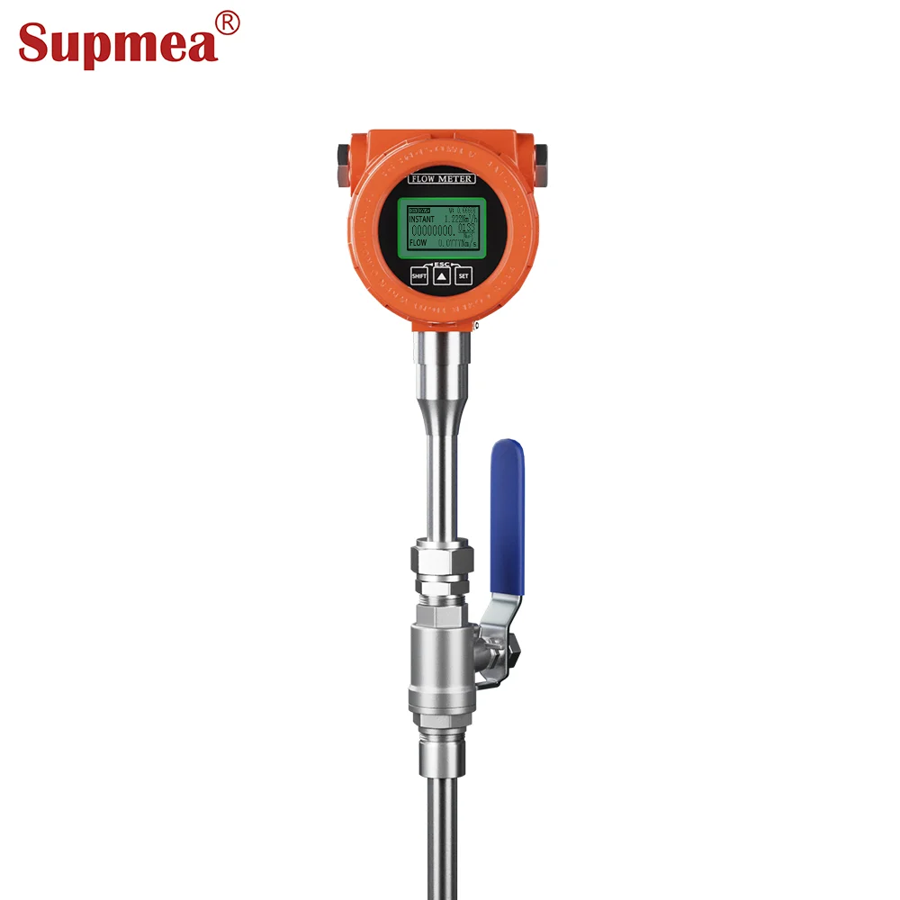 Industrial Stainless Shell Insertion Thermal Gas Mass Flowmeter Flow Meter