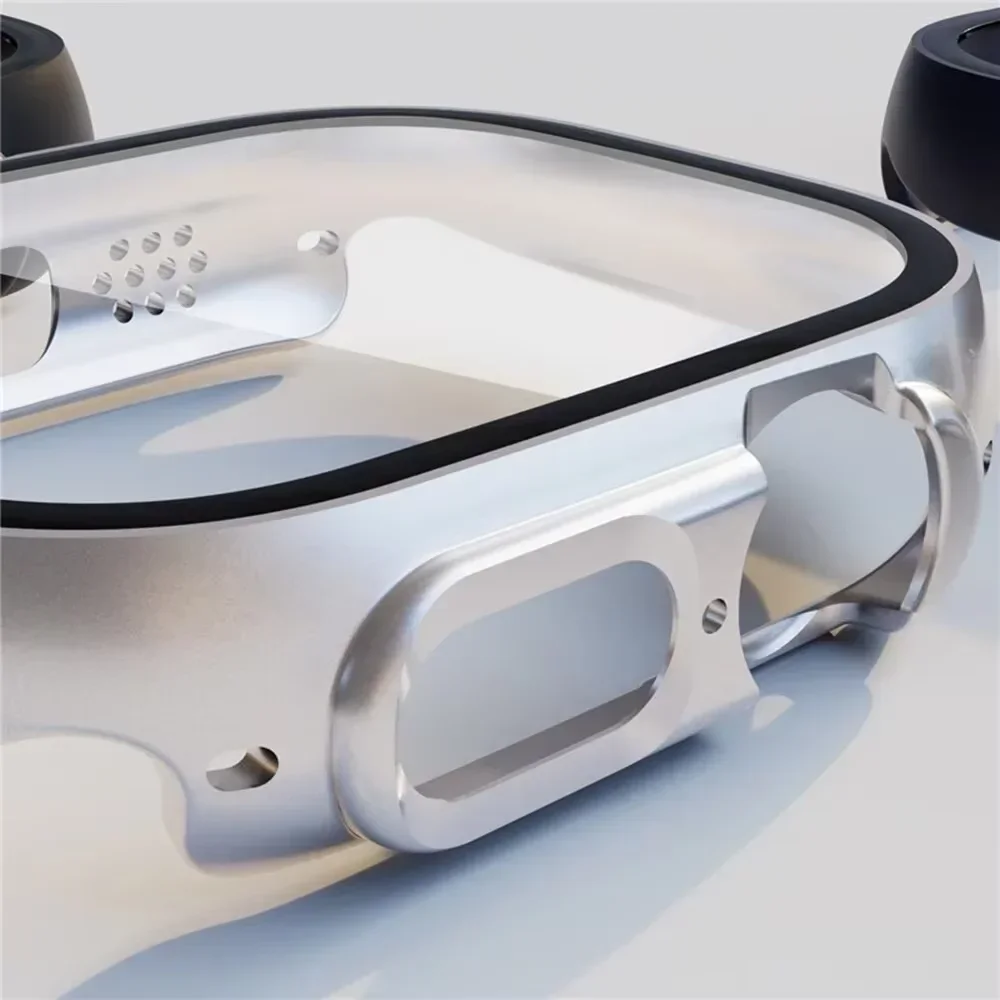 Glas+PC-Schutzhülle für Apple Watch Ultra 4 3 2 49mm Smartwatch Stoßfänger+Displayschutzfolie Gehärtetes Glas iWatch Series Ultra 49mm Zubehör – Detail 5