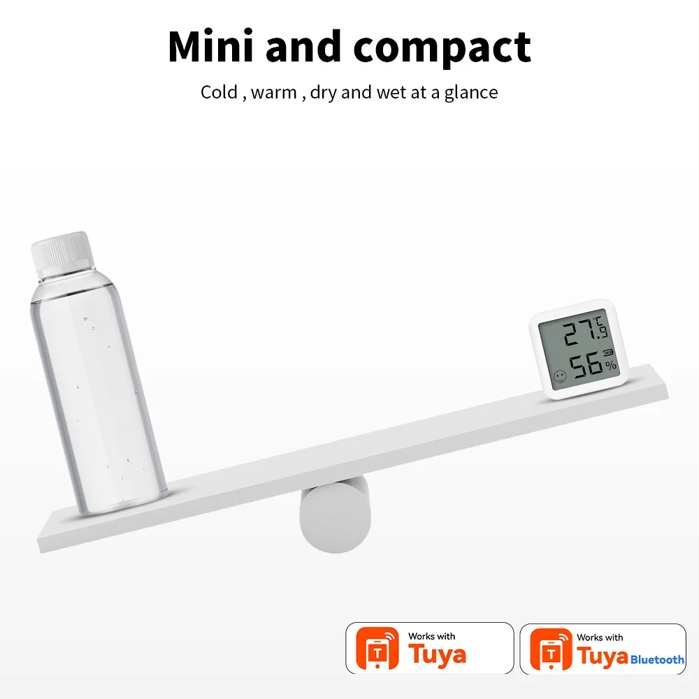 Bild 6: Magnet Smart Bluetooth 5.2 Temperatur- und Feuchtigkeitssensor LCD-Display Smart Life APP Alexa Google Assistant Sprachsteuerung
