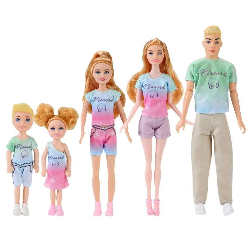 5 Person Families Set Sister Brother Mother Father Play Toy Kids Toys Fast Shipping Thing Best Birthday Present For Children DIY