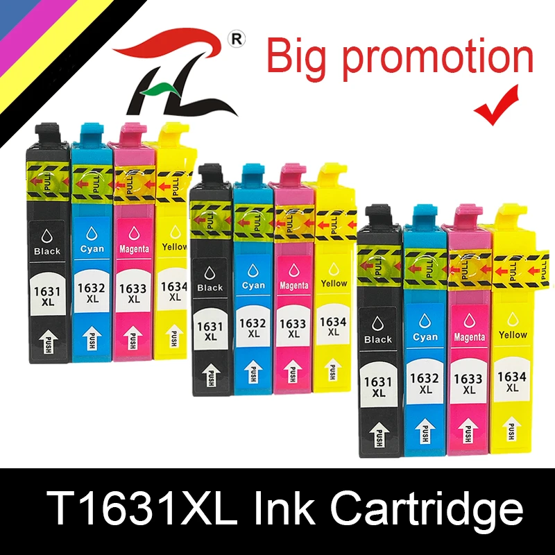 HTL Compatible Epson 16XL T1631 1632 ink cartridge for WF 2650 WF-2630 WF-2660 WF-2750 WF-2760 XP-320 XP-420 XP-424