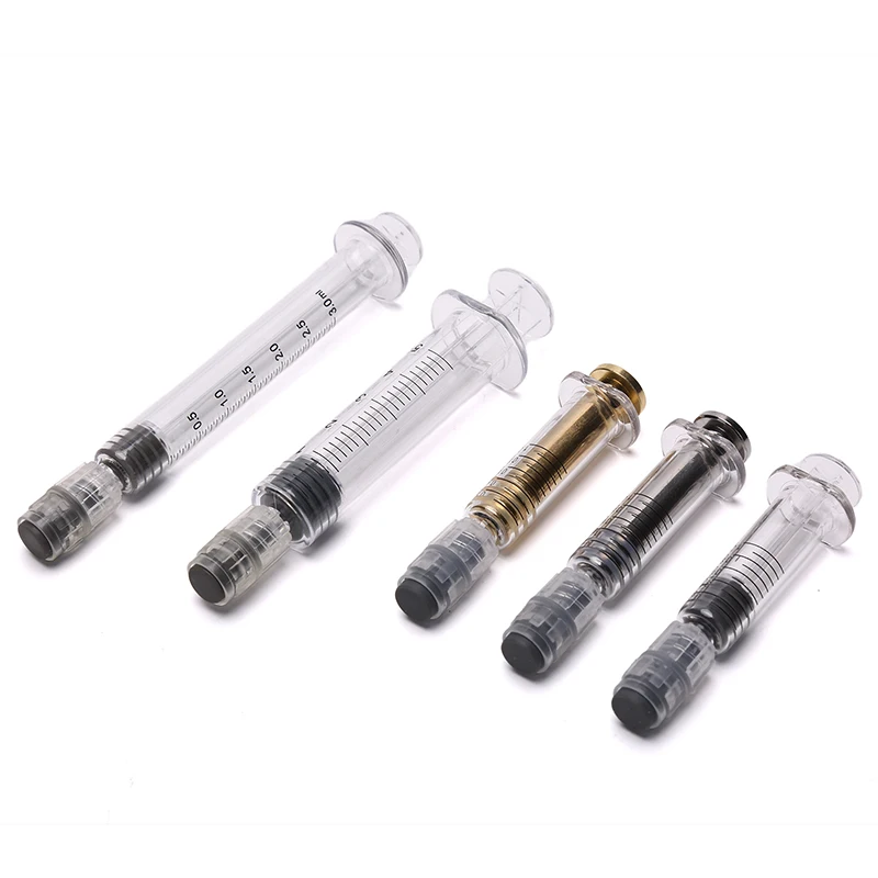 1PC 1ML / 3ML / 5ML Luer Lock Syringes Screw Blunt Tip Needles Caps For Industrial Dispensing