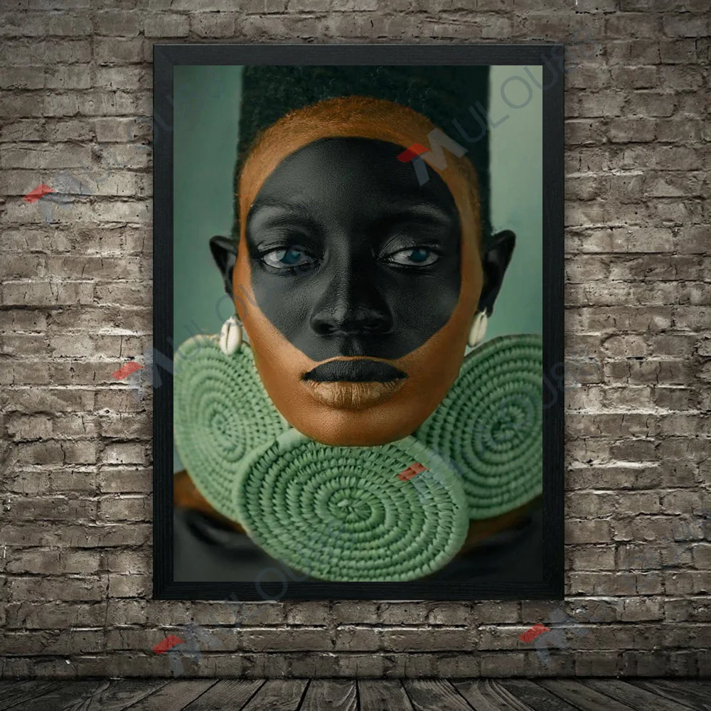

The Tribe Ancestral Face,Modern Photography Art Poster And Print,Portraits Of African Figures Wall Art,Canvas Painting Decor