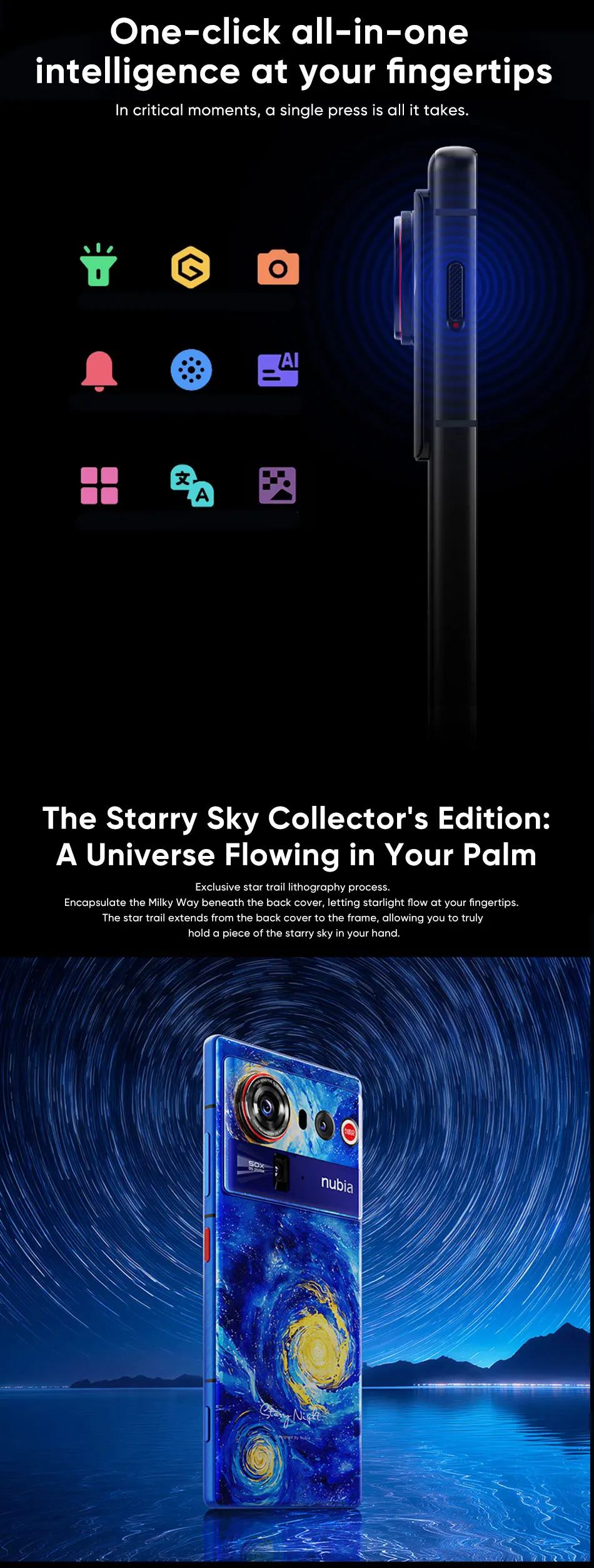 Official Nubia Z80 Ultra 5G Smartphone Global Version Snapdragon 8 Elite Gen 5 7200mAh 6.85'' 144Hz Oled Display 90W Fast Charg
