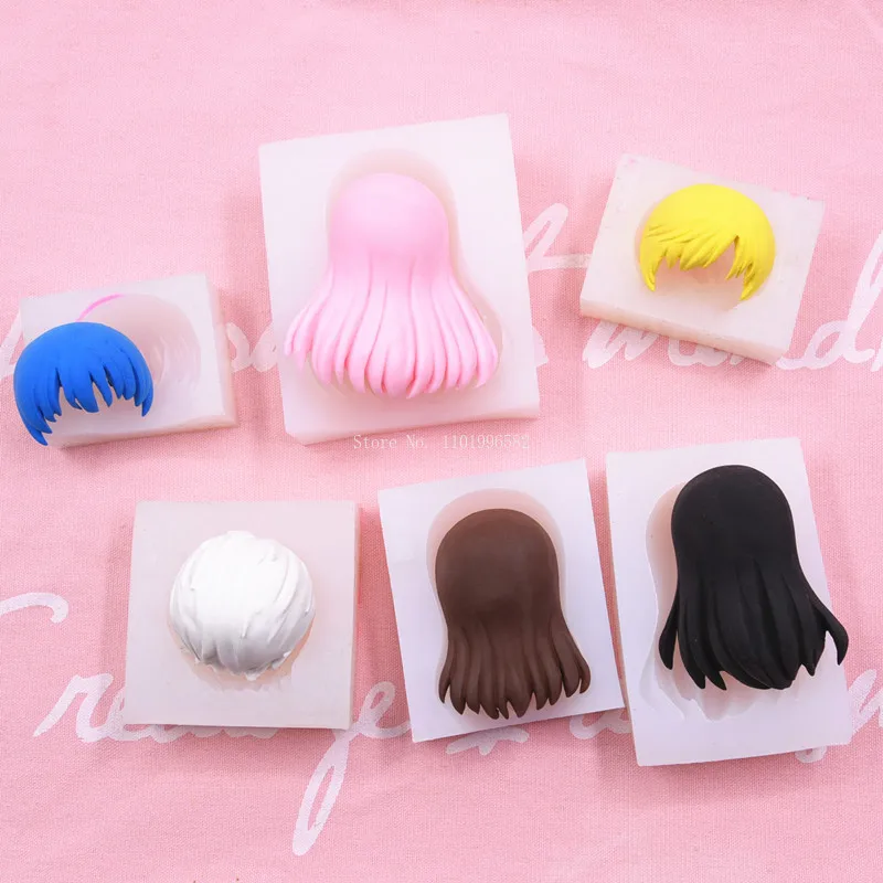 Ultra Light Clay Doll Hair Silicone Mould DIY Pottery Cartoon Model Anime Character Bangs Long and Short Hair Styling Hand Tools