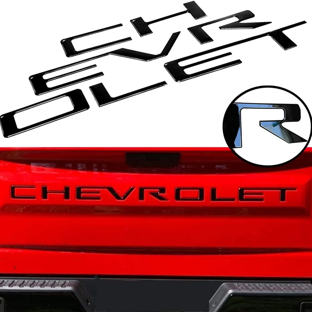 

Tailgate ABS Inserts Letters Fit for Chevrolet Silverado 2019-2022 3D Raised & Strong Adhesive Decals Letters Tailgate Emblems