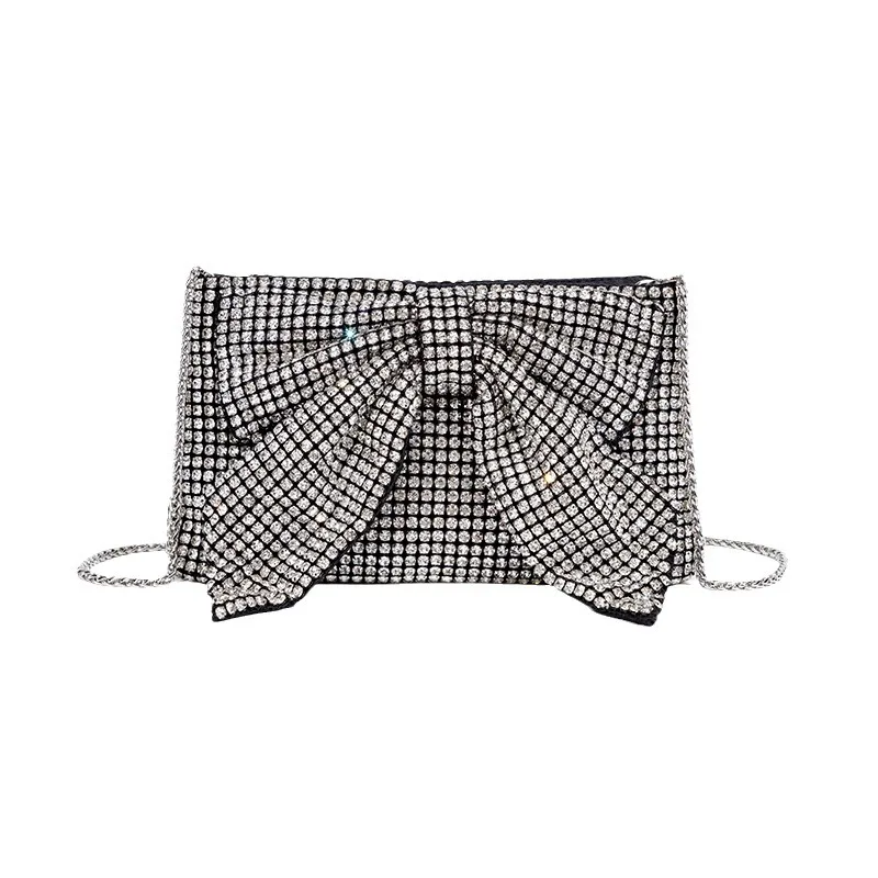 

Вечерняя сумка-клатч с цепочкой и стразами для женщин, украшенная кристаллами, для вечеринок, люксовая брендовая сумка