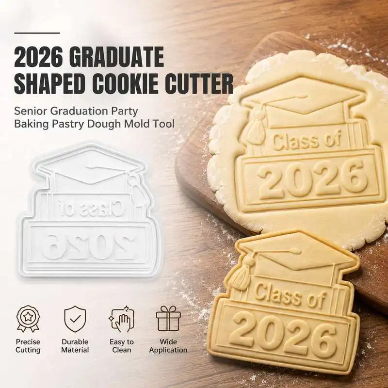 Graduate Class 2026 Cookie Mold Grad Ceremony Dessert Making Pastry Cutting Baking Tool