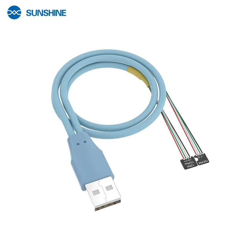 Sunshine SS-908F DC Power Supply Cable For iPhone 15/15 Plus/15 Pro MAX Repair Test Boot Line Battery-Free Startup