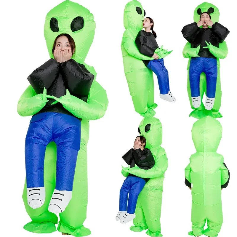 ET-Aliens disfraz inflable monstruo aterrador Cosplay para niños adultos Acción de Gracias fiesta de Navidad Festival escenario ropa para niños