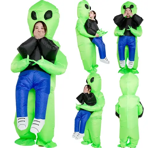 ET-Aliens Inflatable Costume Scary Monster Cosplay for Adult Kids Thanksgiving Christmas Party Festival Stage Children Clothing