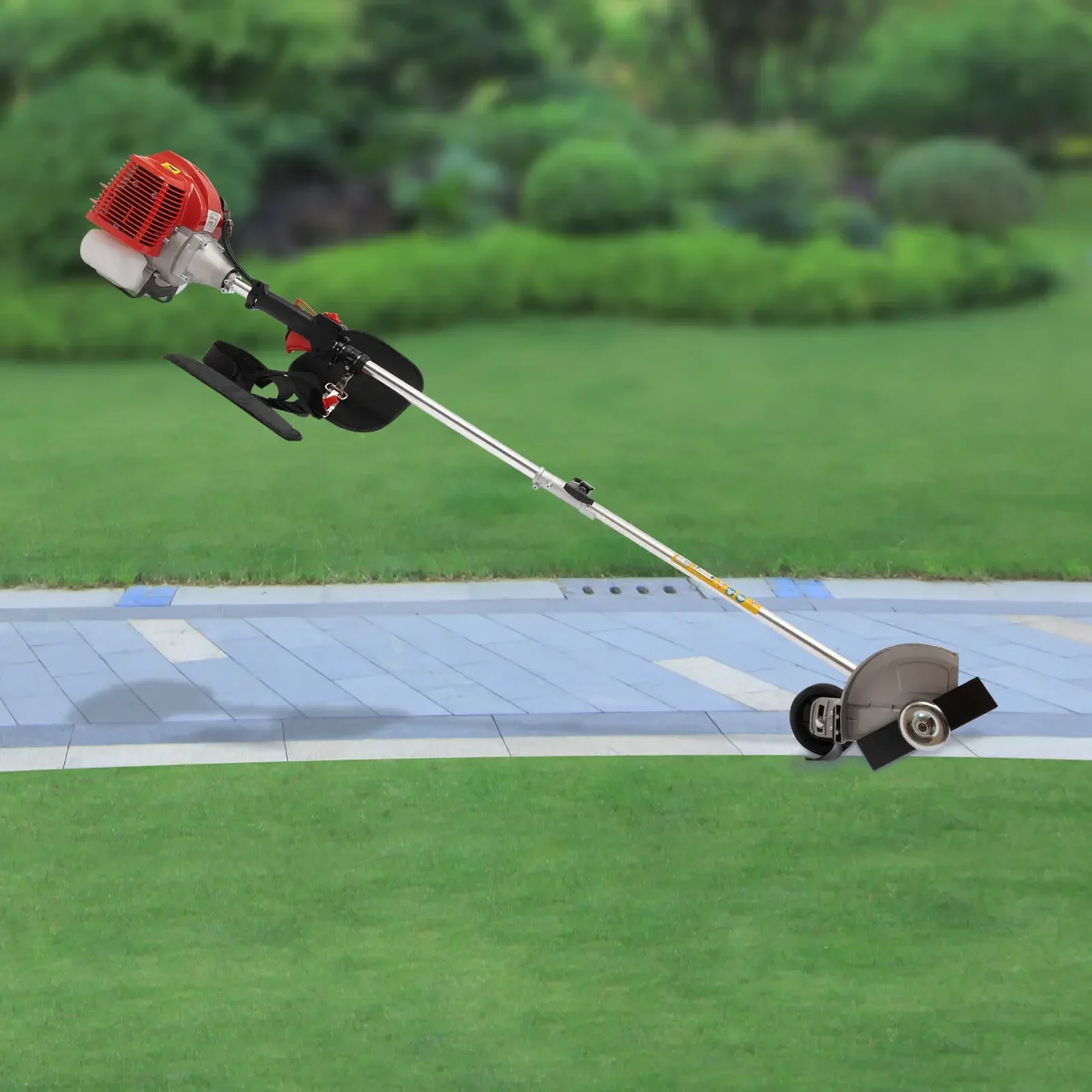 

​ ​ Профессиональный газовый кусторез, 43 куб.см, 2-тактный двигатель, большой топливный бак 33,8 унции с предохранительным замком для домашнего сада ​ ​