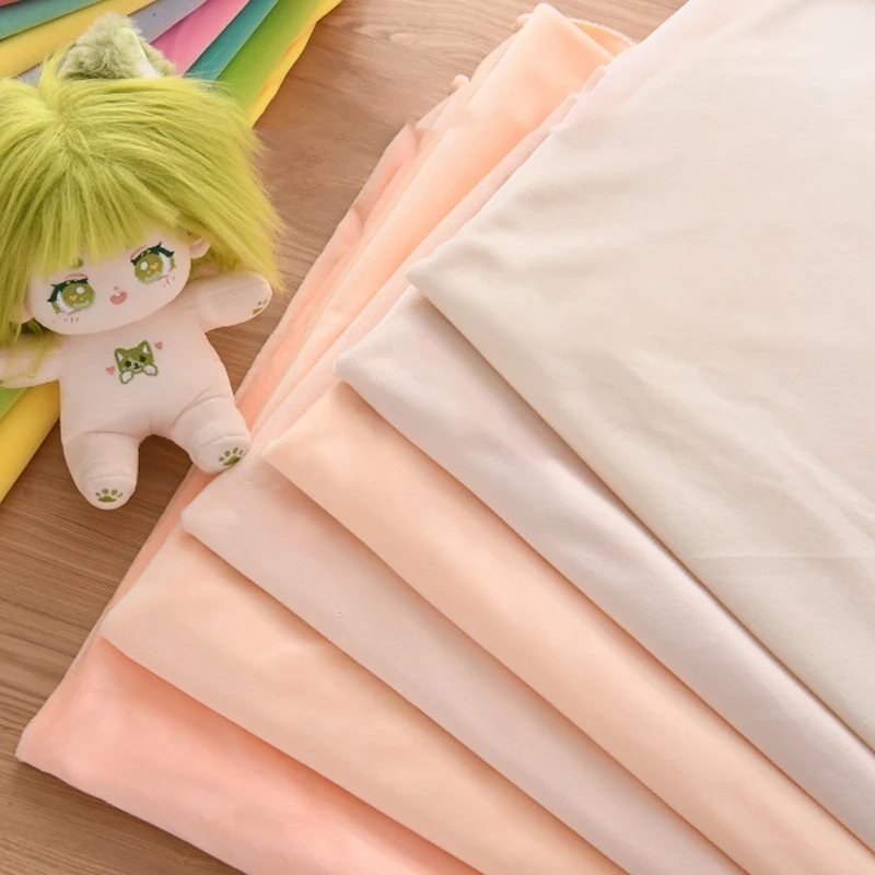 

50x50cm 1mm Doll Skin Fabric Factory Special Skin Color Fabric Crystal Super Soft Short Plush Fabric DIY Handmade Cloth TJ9871