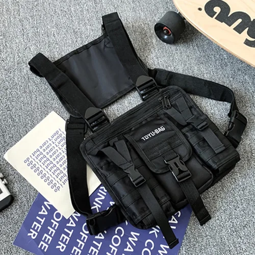 Bolso de pecho Molle de tela Oxford, chaleco de hombro, bolsas ajustables, múltiples bolsillos, ligero para senderismo, viajes, ciclismo