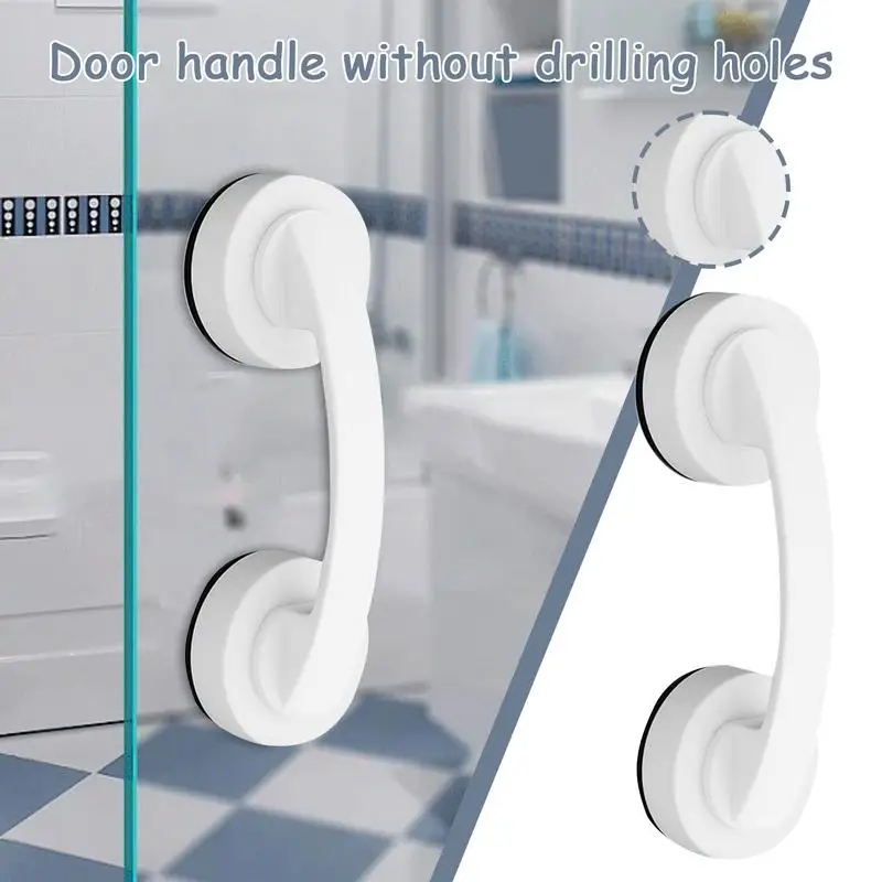 Suction Cup Handle Glass Door And Window Handles Removable Wall Handrail No Drilling Push Pull Helper Strong Vacuum Grab Puller