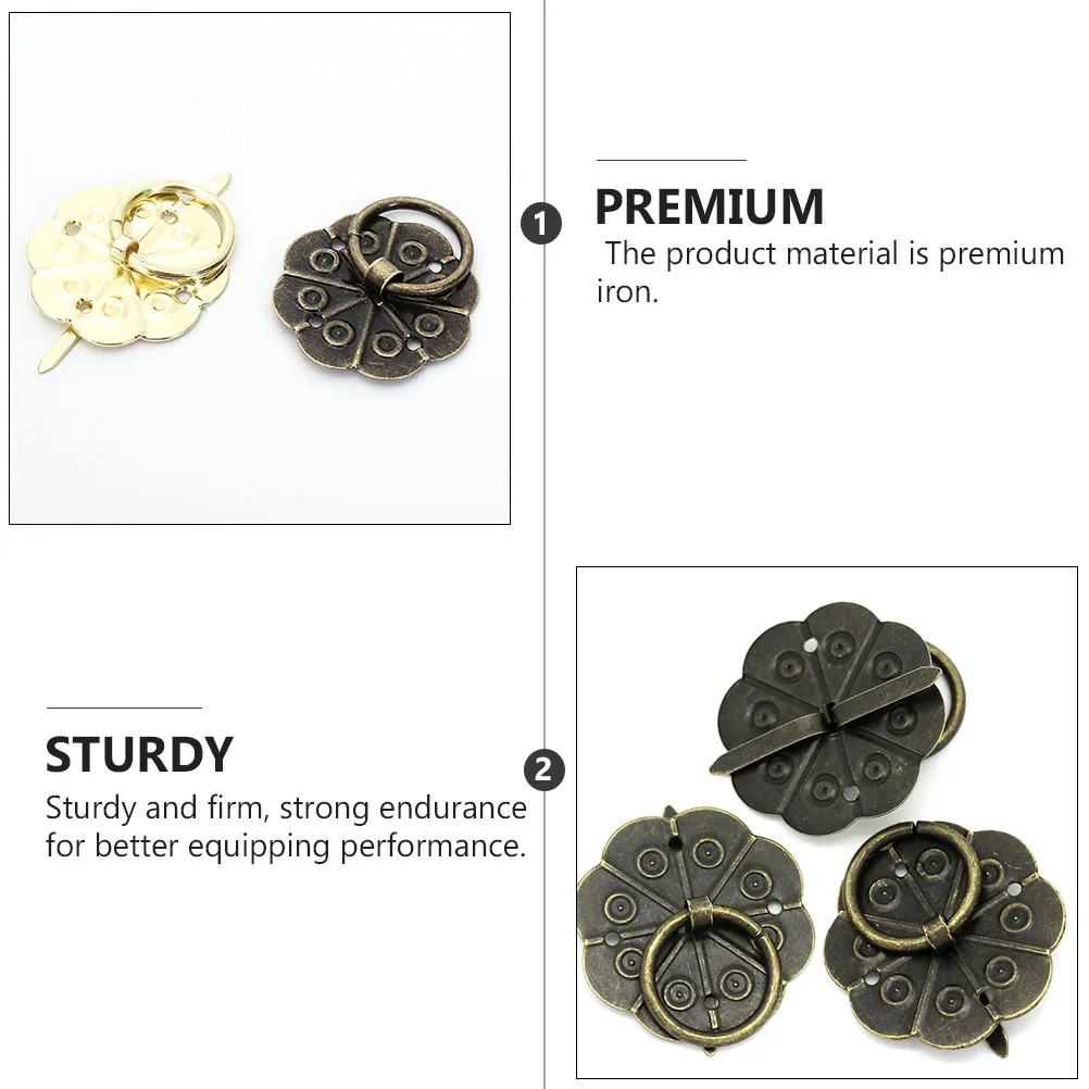 

40pcs Drawer H Iron Retro Dresser Knobs Vintage Furniture Accessory Sturdy Bronzed Design For Wooden Boxes