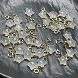 Three-dimensional Five-pointed Star Hand-made Jewelry Cute Necklace Pendant Diy Star Cute Inlaid Bracelet Pendant