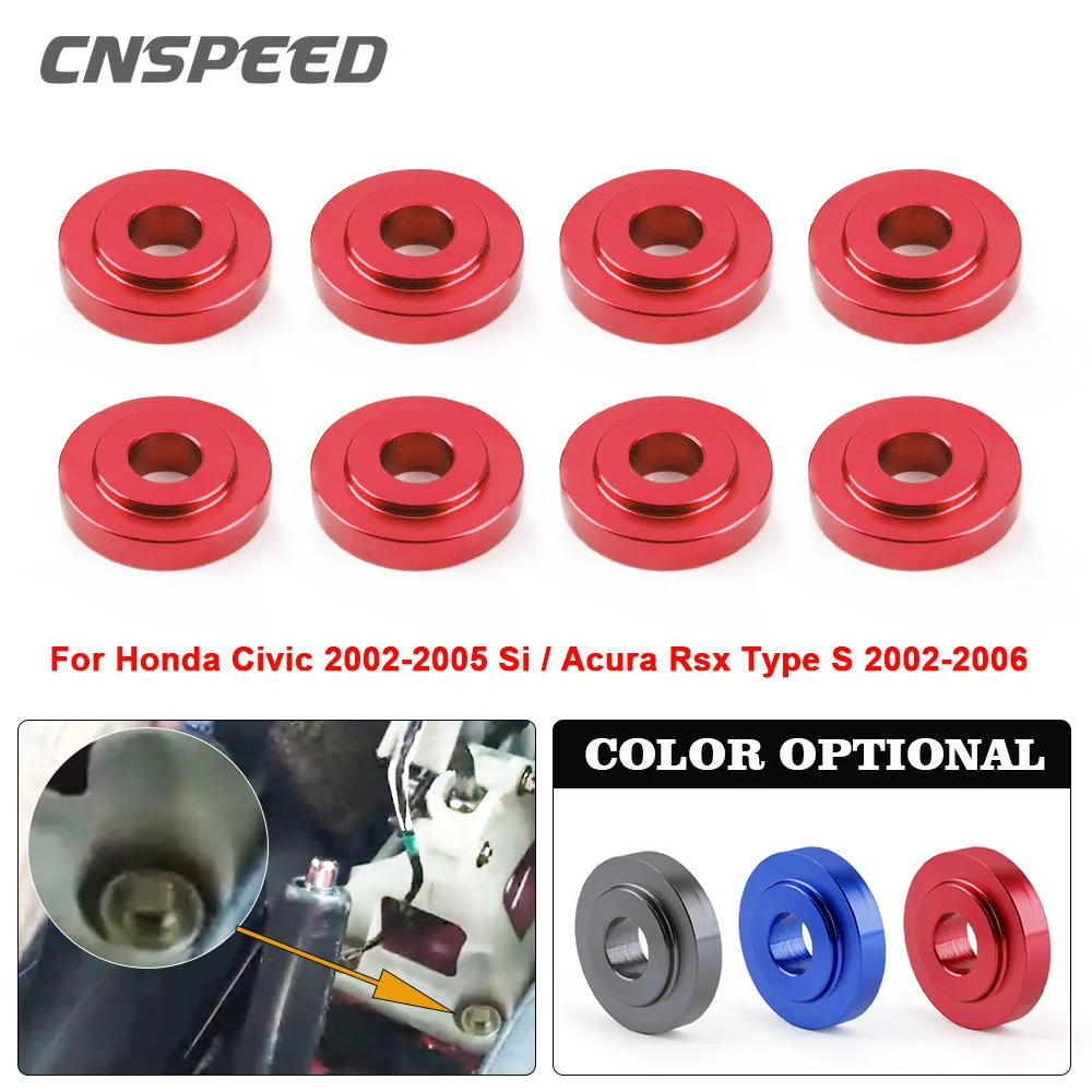 Aluminum Auto Car Shift Button Bushing Gasket Suitable For Honda Civic 2002-2005 Acura RSX Type 2002-2006 8pcs/Set