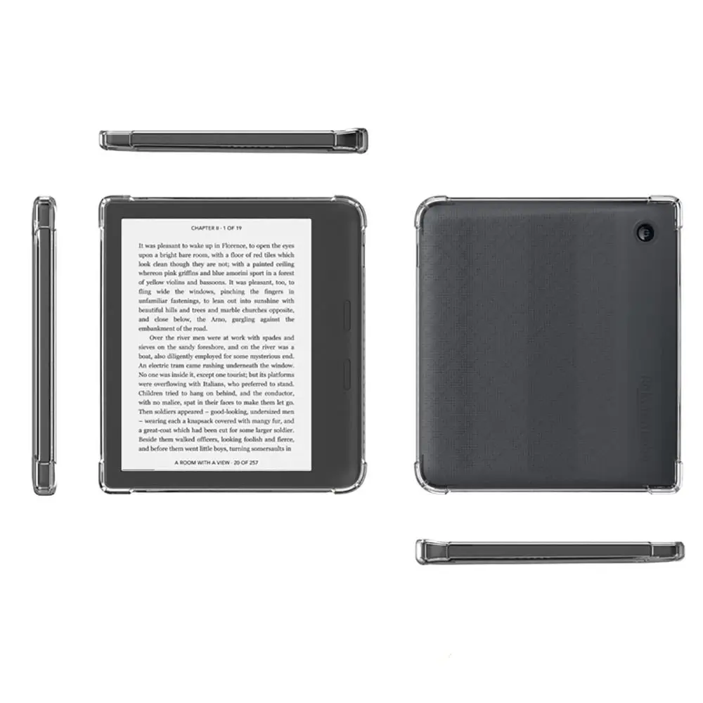 

Противоударный чехол для электронной книги Air Bag Funda, защитный чехол, прозрачный ТПУ для Kobo Libra2/H2OClara2E/Elipsa2E/Sage/Nia/Clara HD