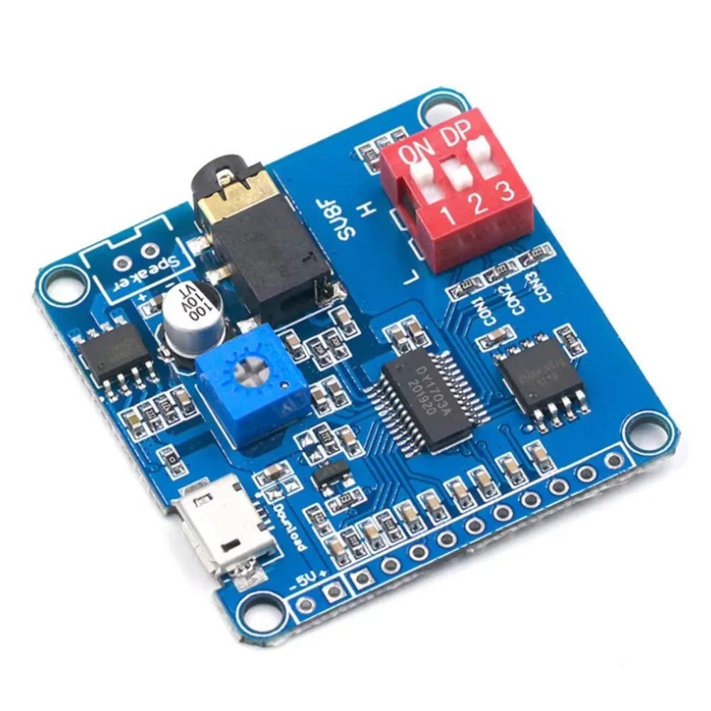 DY-SV8F 음성 재생 모듈 직렬 포트 제어 8M 저장 재생 보드가 있는 USB 다운로드