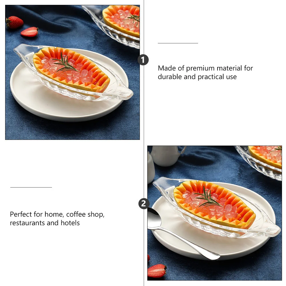 Cuenco de cristal transparente para helado, cuenco para servir ensalada, postre, vajilla para el hogar, perfecto para cafetería en casa, 1 Uds.