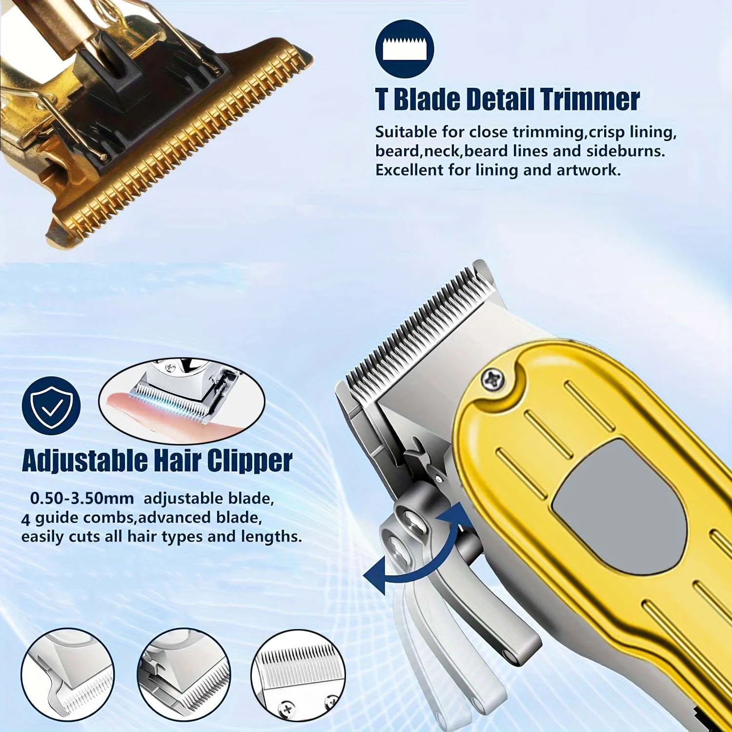 Professional Hair Clipper and Trimmer Set Men Electric Razor Shavers Beard Trim… - Image 6