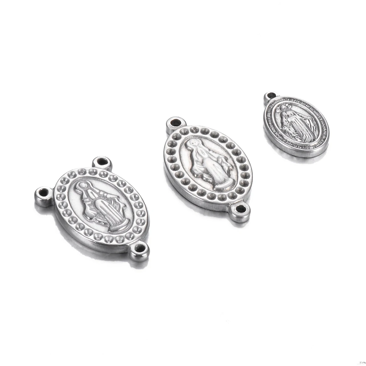 

10Pcs Stainless Steel Oval Shape Christ Cross Charms Religion Pendants Jewelry Making Findings DIY Necklace Bracelet Accessories