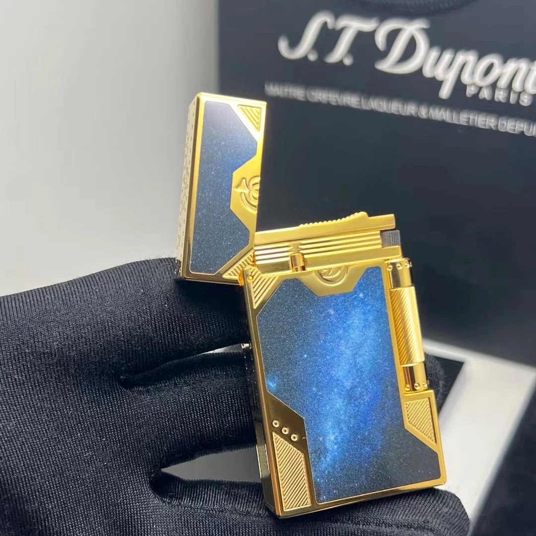 S.T. Dupont Space Blue Golden, Silver Lighter Collection