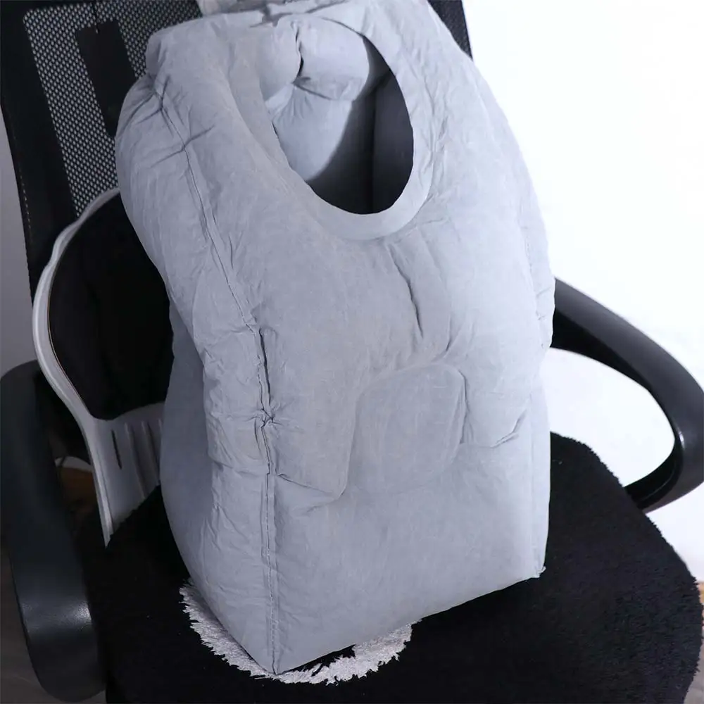 PVC Material Office Nap Pillow Head Support Air Cushion Inflatable Travel Pillow Headrest Foldable Chin Support Pillow