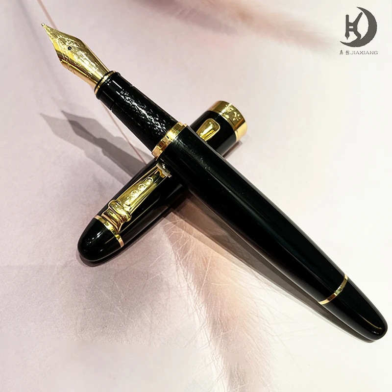 JD 450 Luxus Premium 0,5mm Business Herren Geschenk Schwarzer Metall-Füllfederhalter, Büro-Schreibwaren, Geschenkidee – Detail 4