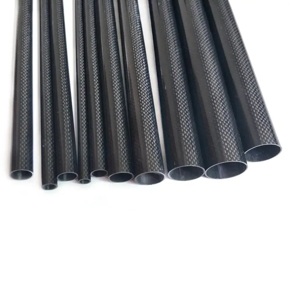 1000mm Carbon Fiber Tube Glossy Surface High Quality Round Multi Size Carbon Fiber Pipe For RC Model Airplane