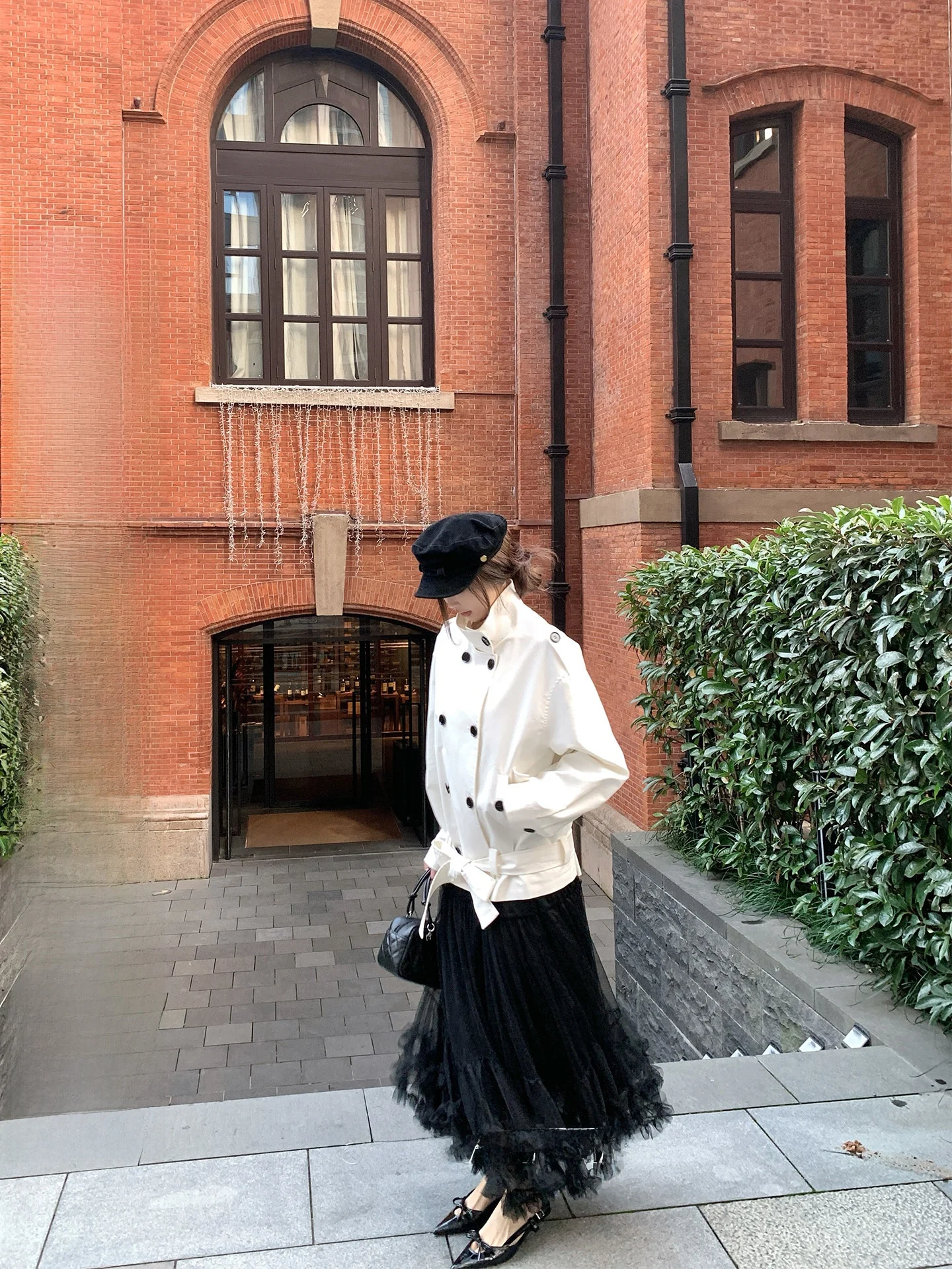 

Bla Asymmetrical Design Sensation Cake Net Gored Skirt Korean Sle Musoom Flared Skirt Casual Commute Polyester Fiber