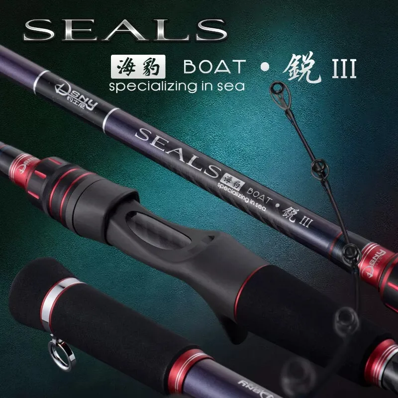 

DSNY SHARPⅢ All Fuji High Carbon Offshore Boat Fishing Rod 2.1m2.4m Solid Tip Casting Spinning Jigging Rod 20-100# Lure 70-450g