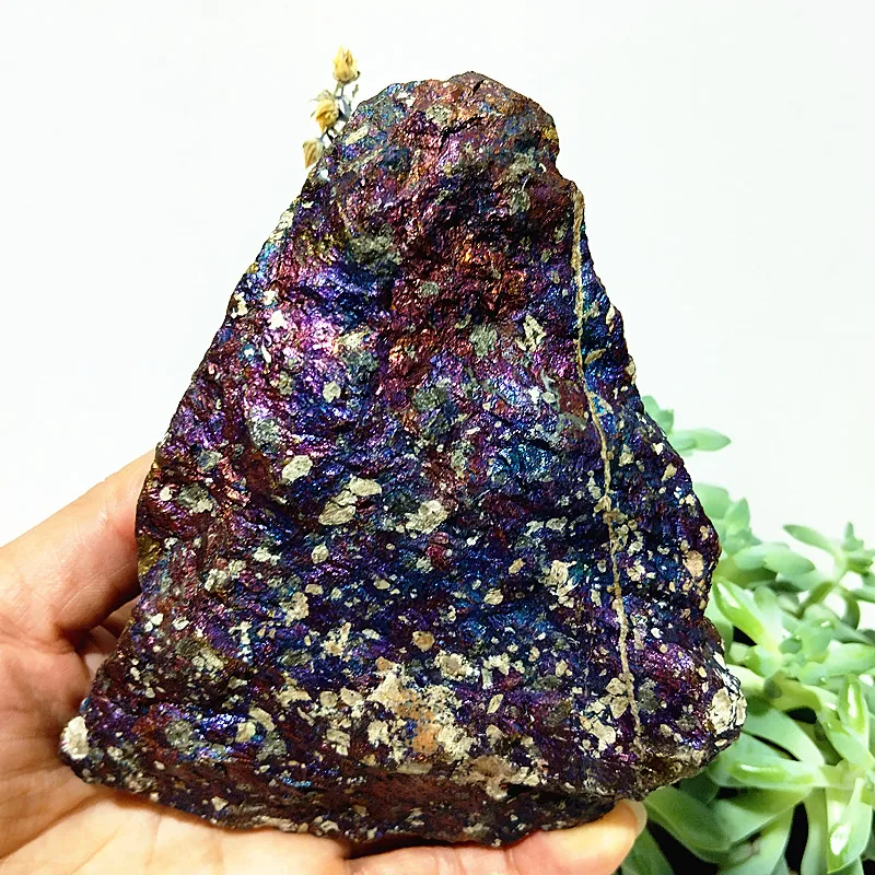 

Natural stone Bornite Sparkling Mineral Specimen Raw Ore Energy Energy Feng Shui Crystal Room Decoration