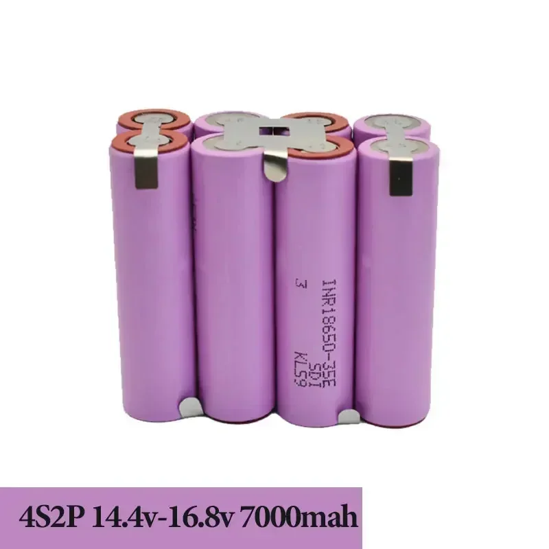 20A 18650 35E 3500mAh 7000mAh 3S 4S 5S 6S 8S 7.4V 12.6V 14.8V 18V 25.2V 29.6V For Screwdriver Battery Welding Battery Packs