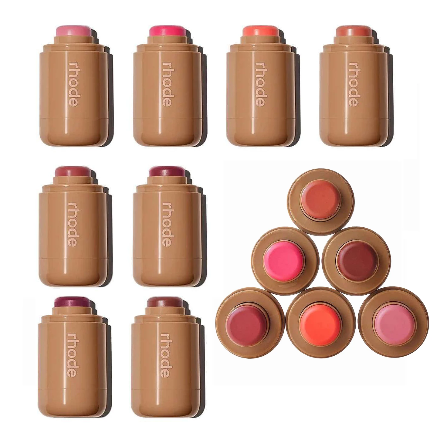 Rhode Skin Pocket Blush Stick Lip Cheek Hydrating Stick Natural Rouge Powder Blusher Cream Lipstick Cheek Teacup Candy Color Lip