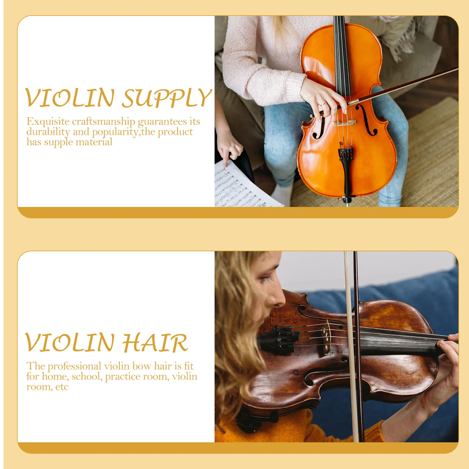 Silver Wound Violin Bow String 20g Replacement Parts Accessories Metal Strings Durable Smooth Performance Sound Effect Violin - Image 5