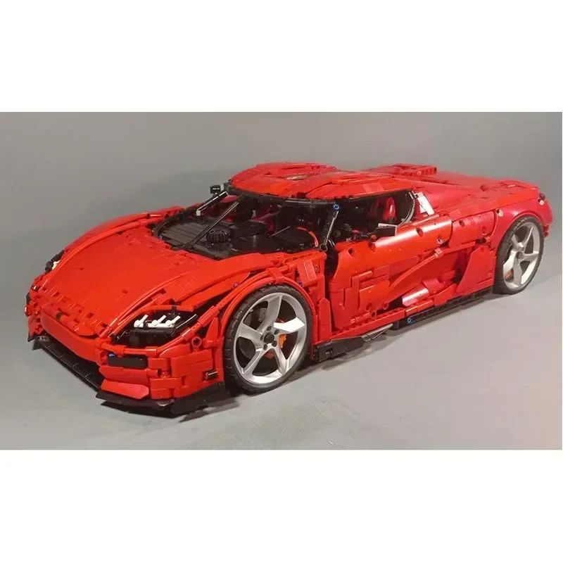 MOC-161672 New CC850 Red Supercar Assembly Splicing Building Block Model 3702 Building Block Parts Kids Birthday Toy Gift