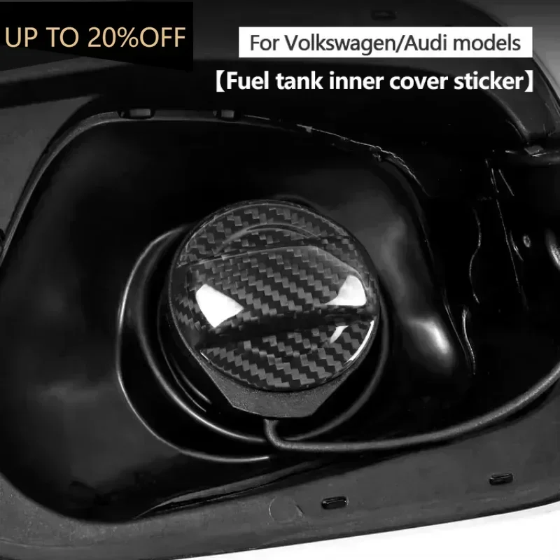 

For Audi A3 S3 A4 A4L S5 A5 A6 A7 Q3 A8 S6 Q5 Q7 Q8 R8 RS3 RS4 RS5 RS6 B8 R8 RS Carbon Fiber Fuel Tank Cap Cover Trim Decorative