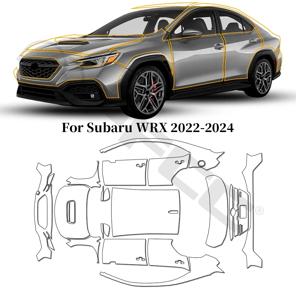 

Защитная пленка для краски из ТПУ для Subaru WRX 2022 2023 2024, предварительно вырезанная PPF кузов автомобиля, защита от царапин, прозрачный бюстгальтер, наклейка, аксессуары