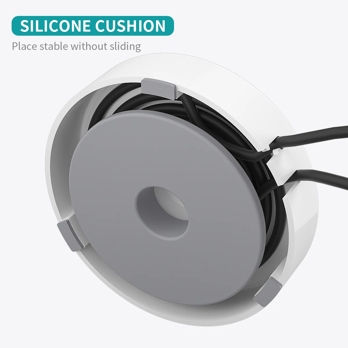 حامل مكبر الصوت العالمي قاعدة حامل سطح المكتب مع منظم الكابلات الشبح دعم محمول لـ Echo Pop/Dot 4/5 HomePod