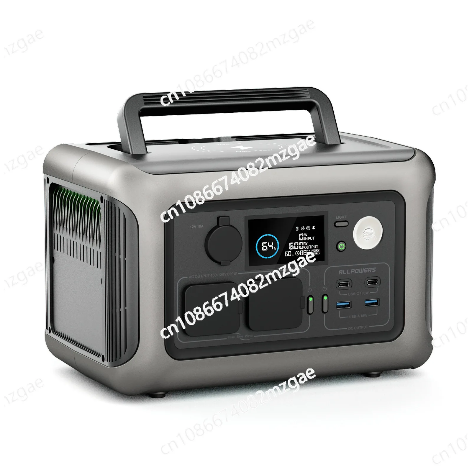 

High-power vehicle UPS power supply Multifunctional emergency energy storage power supply 600W mobile power supply R600
