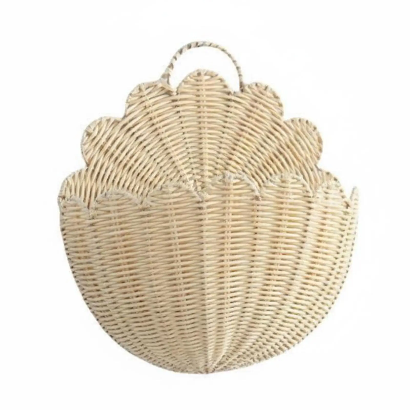 Woven Wall Basket Basket Handwoven Rattan Wall Basket Decorative for Living Room, Bedroom, Washroom